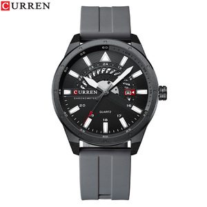 Montre-bracelet analogique à quartz pour homme 8421, étanche, en silicone, style business, mode, luxe, chronographe, date automatique, motif dessin animé - Product Image 3