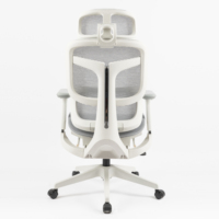 Chaise de bureau exécutive ergonomique pivotante moderne entièrement en maille avec appui-tête réglable