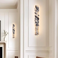 Lampe murale minimaliste en marbre Hullxine avec LED, lumière décorative haut de gamme de luxe pour entrée, couloir, escalier, salon