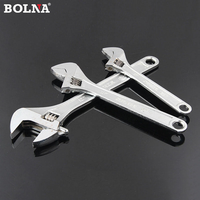 Herramientas Manuales Universales, Llave Inglesa Ajustable de Acero con Alto Contenido de Carbono, Multifunción, Estilo Europeo, 8", 10", 12", 15"