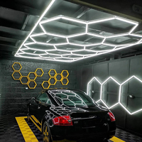 Éclairage LED Hexagonal de Haute Qualité pour Détailing Automobile et Atelier Lumière de Travail de Bureau en Nid d'Abeille pour Plafond de Garage et Salon de Coiffure