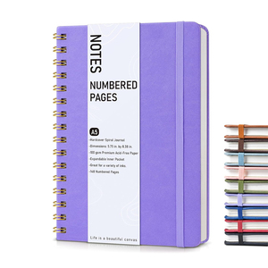 Agenda/Diario <span class=keywords><strong>de</strong></span> Lujo 2026 con Logotipo Personalizado, Tapa Dura <span class=keywords><strong>de</strong></span> Cuero Morado, Encuadernación en Espiral, Tamaño A5/A4, para <span class=keywords><strong>Oficina</strong></span>, Escuela, Regalo - Product Image 1