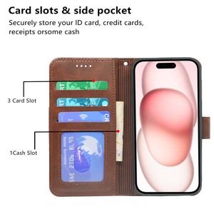 Étui de téléphone portefeuille pour <span class=keywords><strong>Samsung</strong></span> Galaxy S25 5G Design en cuir antichoc pour M32 F52 A02S S10 Note 20 F22 S24 Plus - Product Image 4