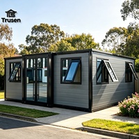 Maison conteneur extensible préfabriquée écologique portable en acier galvanisé de 20 pieds avec 2 chambres, cuisine et salle de bain, exportée directement d'usine