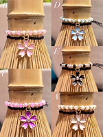 Chasen rose fait à la main avec breloque fleur de cerisier Chasen en bambou avec breloque Sakura