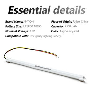JINTION 3.2V 7500mAh LiFePO4 Baterai Pengganti Lampu Darurat untuk Tridonic 28002325 5A CON - Product Image 3