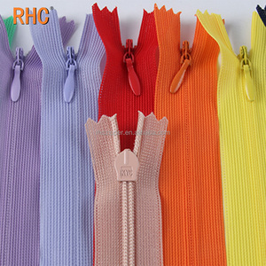 K2 Chất lượng cao 48 màu sắc đầy màu sắc Băng nylon vô hình dây kéo kyc Close-end ren tự động khóa trượt ẩn dây kéo cho Ăn mặc - Product Image 6