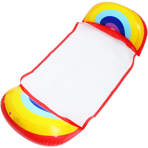Hamaca flotante inflable arcoíris <span class=keywords><strong>de</strong></span> precio barato salón flotante <span class=keywords><strong>de</strong></span> malla <span class=keywords><strong>de</strong></span> PVC - Product Image 1