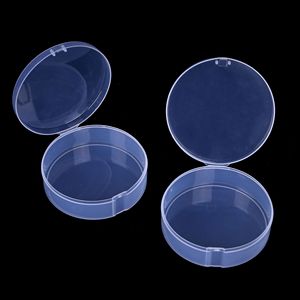 Round Powder Puff Box PP Plastic Air <b>Cushion</b> Packaging Cosmetic <b>Storage</b> Case Transparent Cover Solid Color Jewelry Accessory - Product Image 2