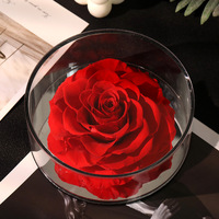 Cadeau créatif pour mariage et Saint-Valentin, têtes de roses réelles conservées, fleurs éternelles, décoration d'intérieur, rose éternelle longue durée, boîte cadeau