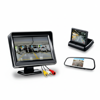 Moniteur de camion AHD IPS 5 pouces RM500 12V-24V, affichage d'image de recul monté sur pare-brise, moniteur de stationnement pour camions, fourgonnettes, bus, camping-cars
