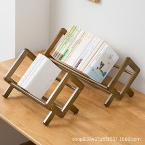 ชั้นวางหนังสือไม้แบบเรียบง่ายสีขาวขนาดเล็กสำหรับเด็ก ชั้นเก็บของแบบพกพา รูปทรงสี่เหลี่ยมผืนผ้า - Product Image 2