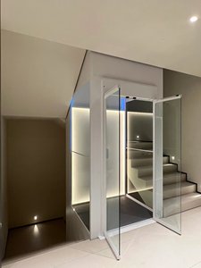 Giá rẻ điện 6-người dân cư hành khách thang máy đơn giản nhà nâng cho 2-4 tầng không hộp số kéo máy Sàn PVC - Product Image 3