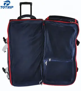 1680D عالية الجودة الثقيلة كبيرة قدرة حقيبة العربة حقيبة السفر المصنوعة من القماش الخشن مع عجلات