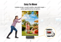 Mur vidéo tout-en-un 1920x1080/3840x2160 couleur pleine résolution P1.25-P2, écran mobile d'intérieur, SDK OEM pour centres commerciaux et points de vente