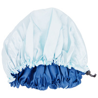 Bandeau avec logo personnalisé, grands bonnets de douche réutilisables et imperméables avec bande élastique, bonnet de bain double couche en satin soyeux pour cheveux longs