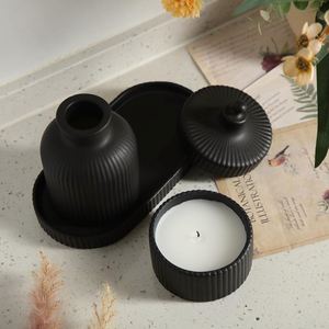 <b>Resin</b> Casting Mold 5-pcs Set Large Round Tray Vase Storage and Lotus Silicone Mold Gypsum Concrete Casting Mold Home Decoration - Product Image 3