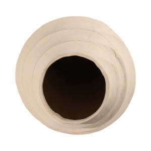 Vaso in ceramica contemporaneo a coste, alto, decorativo, da pavimento, per soggiorno, sala da pranzo, camera da letto, ufficio - Product Image 6