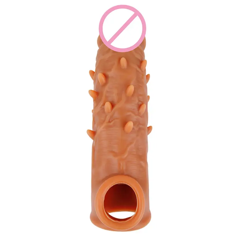 Penutup Penis Extender Mainan Seks Kondom Naga Dapat Dipakai Ulang Silikon Cair Tali Berongga Pada Dildo Lengan Penis untuk Kondom Pria
