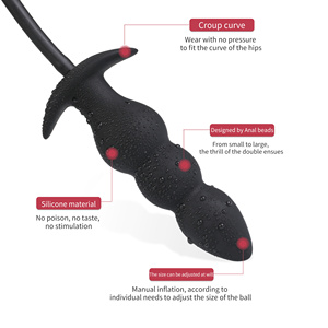 Nuevo Vibrador Anal Inflable con Cuentas Anales para Masaje de Próstata, Juguete Sexual para Adultos, Tapón Anal con Vibración - Product Image 2