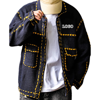 Maßgefertigter OEM/ODM Strick-Baumwollpullover Kundenspezifischer Einreihiger Cardigan mit Umlegekragen für Herren