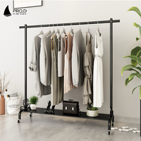 Portant à Vêtements Professionnel Pro D en Fer sur Pied avec Roues pour Magasin