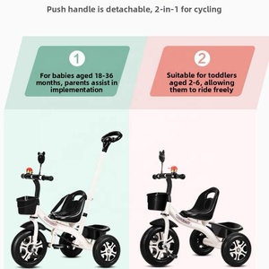 <span class=keywords><strong>Tricycle</strong></span> 2-en-1 populaire <span class=keywords><strong>pour</strong></span> enfants avec poignée de poussée amovible et paniers de rangement doubles, <span class=keywords><strong>pour</strong></span> les enfants de <span class=keywords><strong>18</strong></span> <span class=keywords><strong>mois</strong></span> à 6 ans, <span class=keywords><strong>pour</strong></span> jouer - Product Image 4