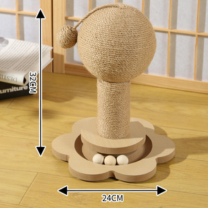 Grattoir à chat en boule de bois durable résistant à l'usure jouet pour chat sans perte auto-divertissement soulagement de l'ennui arbre à chat et grattoir - Product Image 6