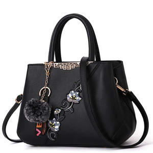 Fashion Flower Embroidered Tote <b>Purse</b> PU Leather Crossbody Shoulder Ladies Bags Women Handbag Luxury - Product Image 5