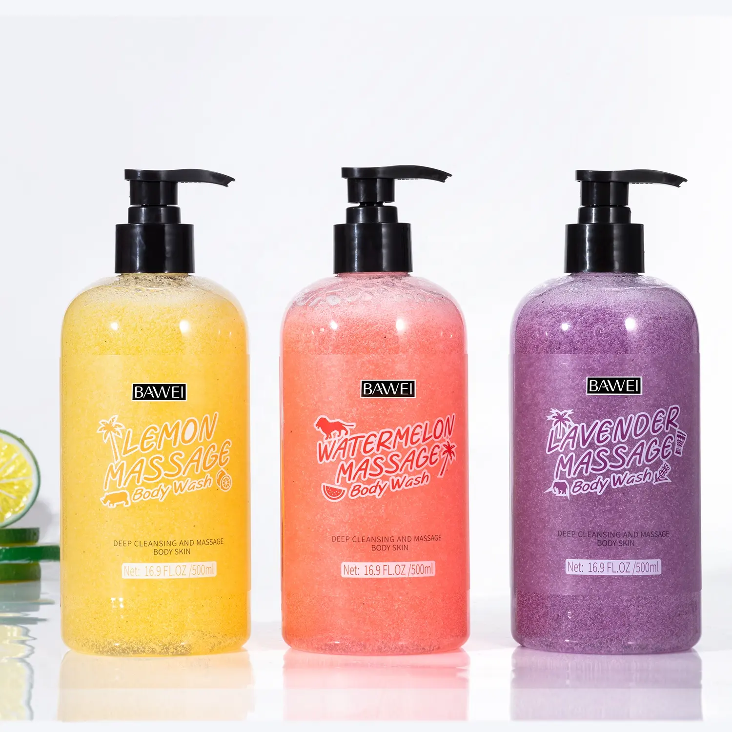 Großhandel natürliche Wassermelone Zitrone Körper wäsche Bio-Parfüm White ning Dusch gel Private Label für schwarze Haut