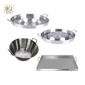 Customized Sizes Wholesale Griddle Camping Gas Grill Stainless Steel Round Comals