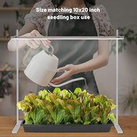 Système de culture intérieure DIY, petit kit d'éclairage LED COB pour micro-légumes de table avec support réglable en hauteur et spectre complet