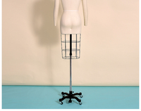 Maniquí de Fibra de Vidrio, Torso Femenino Ajustable, Medio Cuerpo, para Confección de Alta Gama, Maniquí de Dama