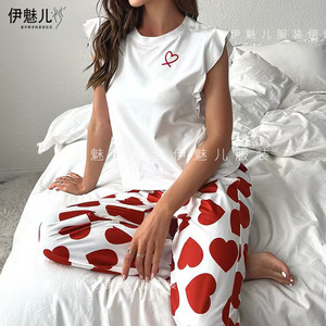 Conjunto de Pijama y Ropa de Estar por Casa para Mujer, Estilo Europeo y Americano, Sexy, Casual y Cómodo, Novedad 2025 - Product Image 3
