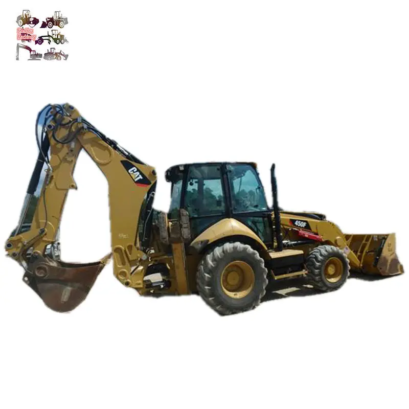 Cat 450F backhoe loader for sale, used backhoes caterpillar 5 ton retro loader and digger on sale in China