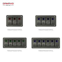 Chargeur rapide DAMAVO étanche IP65 12V-24V 20A avec interrupteurs à bascule 4-7 gangs et panneau USB pour camion, grue, engins de construction, bateau