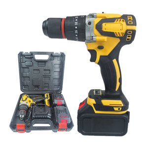Perceuse à percussion sans fil portable 21V, 3 vitesses réglables, perceuse électrique rechargeable, <span class=keywords><strong>tournevis</strong></span> pour réparation domestique et bricolage - Product Image 4