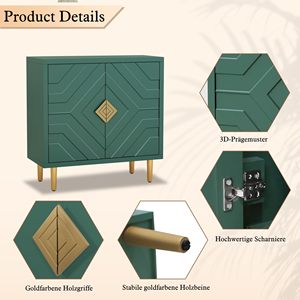 Buffet moderne Combohome en MDF vert, commode à <span class=keywords><strong>2</strong></span> <span class=keywords><strong>portes</strong></span>, rangement pour la cuisine et le salon, armoire pour la chambre à coucher et la cuisine - Product Image 5