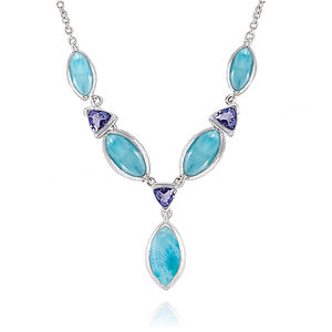 เครื่องประดับเงินแท้ 925 สไตล์ลาริมาร์ ลายคลื่นลาริมาร์ - Product Image 4