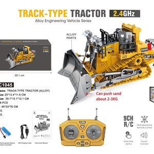 Nuevo SJY-BC1045/BC1046 1/24 Bulldozer de Metal a Control Remoto de 9 Canales, Serie de Vehículos de Ingeniería, Listo para Usar, Eléctrico - Product Image 3