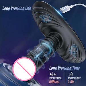 Vibrateur anal à triple stimulation avec ciblage du point P et du périnée, rechargeable par USB, étanche, sans latex, dispositif de stimulation pour adultes - Product Image 5