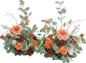 Décoration de <span class=keywords><strong>mariage</strong></span>, fleurs en terre cuite et bordeaux, arche autoportante, fleurs pour table de <span class=keywords><strong>mariage</strong></span>, autres décorations - Product Image 5