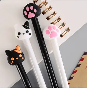 Kreative kawaii gel stift karikatur niedliche katzen klaue neutraler stift grundschüler briefpapier schwarze tinte gel stift