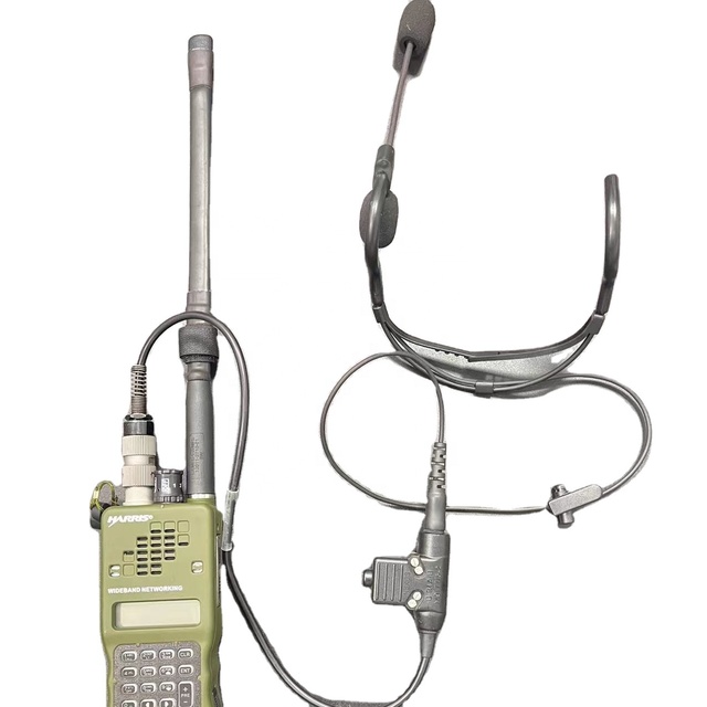 Vhf Uhf Walkie Talkie Headset Earpiece Headphone for HARRIS Radios Prc152 Falcon Tri