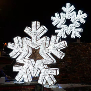 Grande boule lumineuse LED 3D géante, motif flocon de neige et étoile, <span class=keywords><strong>d</strong></span>écoration de Noël pour l'extérieur, festival, cour, attraction photo de vacances - Product Image 4