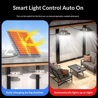 Plafonnier solaire LED en aluminium avec télécommande, étanche IP65, s'allume automatiquement au crépuscule, ultra-lumineux pour les cours et jardins extérieurs