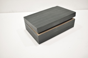 Luxury Black Ribbed Decorative <b>Storage</b> Box with Lid Modern Resin <b>Tabletop</b> Organizer Available at Affordable Price - Product Image 5