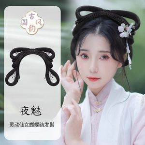 Diadema Hanfu con moño para el cabello, tocado completo, estilo trenzado clásico para mujer, accesorios de disfraz de la dinastía Ming - Product Image 2