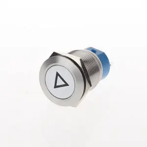 19mm Metal Push Button Switch Momentary Or Latching directional Symbol Customized Push Button On Off With Led