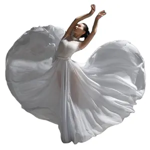 Nouveau femmes Ballet danse classique Performance élégante jupe longue Flamenco danse du ventre gitane jupe scène danse porter